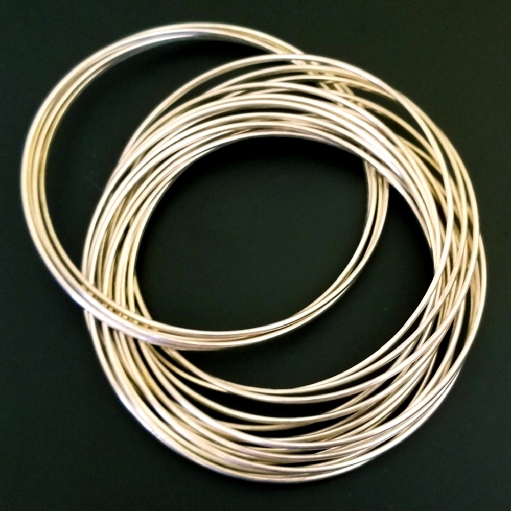 Silpada Sterling Silver 21 Bangle Salute Bracelet